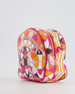 Emilio Pucci Pink, Orange White Leather Crossbody Bag