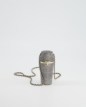 Chanel Fall / Winter 2021 -2022 Black Lipstick Case Necklace with CC Detailing in Champagne Gold