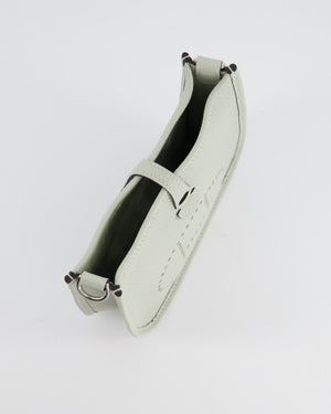 Hermès Mini Evelyne Bag in Gris Neve Clemence Leather with Palladium Hardware