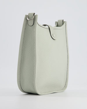 Hermès Mini Evelyne Bag in Gris Neve Clemence Leather with Palladium Hardware