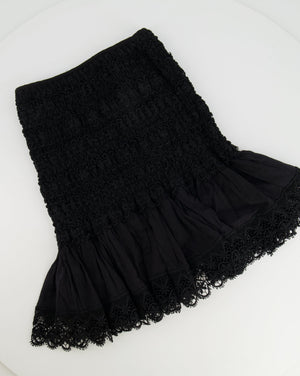 Charo Ruiz Black Ruffled Mini Skirt Size S (UK 8)