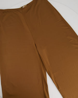 Cult Gaia Tavern-Hued Sateen Jersey Straight Leg Pants Size US 2 (UK 6) RRP £380