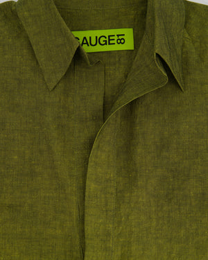 Gauge81 Green Long Sleeve Wrap Shirt Size 34 (UK 6)