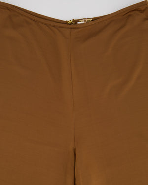 Cult Gaia Tavern-Hued Sateen Jersey Straight Leg Pants Size US 2 (UK 6) RRP £380