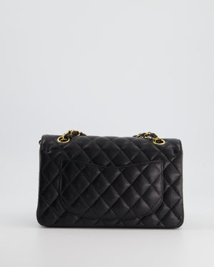 *HOT* Chanel Small Black Classic Double Flap in Caviar Leather with Gold Hardware