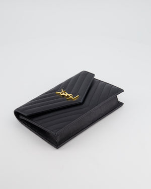 Saint Laurent Black Wallet On Chain Bag With Gold Hardware