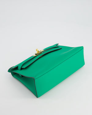 *SUPER RARE* Hermès Kelly Pochette in Menthe Swift Leather with Gold Hardware