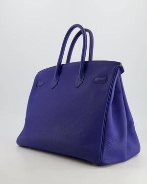 Hermès Birkin 35cm in Bleu Encre Togo Leather with Palladium Hardware