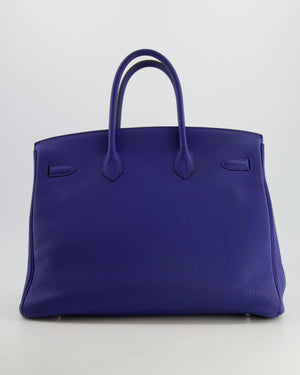 Hermès Birkin 35cm in Bleu Encre Togo Leather with Palladium Hardware