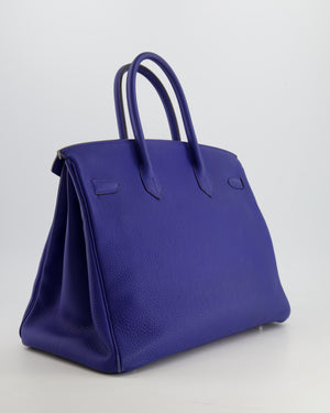 Hermès Birkin 35cm in Bleu Encre Togo Leather with Palladium Hardware