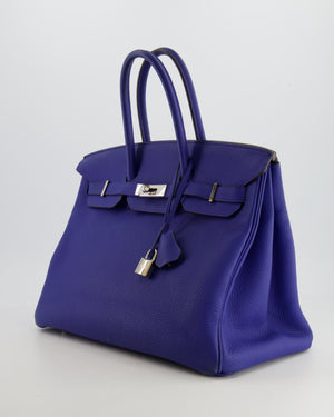 Hermès Birkin 35cm in Bleu Encre Togo Leather with Palladium Hardware