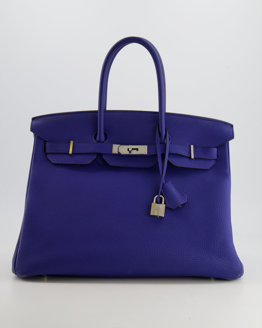 Hermès Birkin 35cm in Bleu Encre Togo Leather with Palladium Hardware