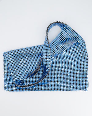 Paco Rabanne Blue Pixel Chainmail Shoulder Bag