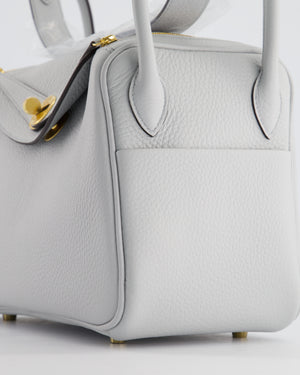 Hermès Lindy Bag 26cm Bleu Pale in Clemence Leather with Gold Hardware