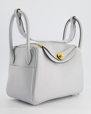 Hermès Lindy Bag 26cm Bleu Pale in Clemence Leather with Gold Hardware