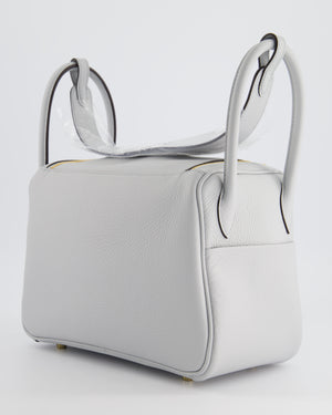 Hermès Lindy Bag 26cm Bleu Pale in Clemence Leather with Gold Hardware