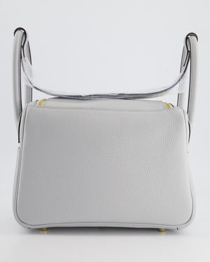 Hermès Lindy Bag 26cm Bleu Pale in Clemence Leather with Gold Hardware