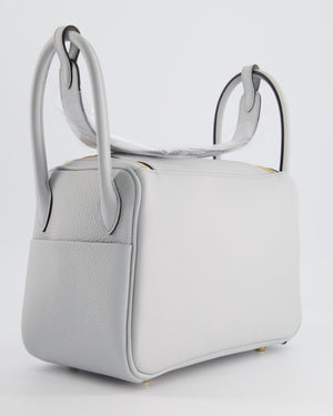 Hermès Lindy Bag 26cm Bleu Pale in Clemence Leather with Gold Hardware