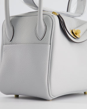 Hermès Lindy Bag 26cm Bleu Pale in Clemence Leather with Gold Hardware