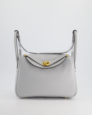 Hermès Lindy Bag 26cm Bleu Pale in Clemence Leather with Gold Hardware