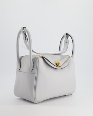 Hermès Lindy Bag 26cm Bleu Pale in Clemence Leather with Gold Hardware