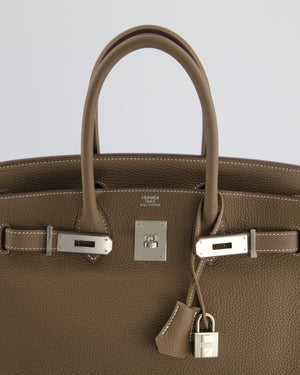 Hermès Birkin 30cm Bag in Etoupe Togo Leather with Palladium Hardware