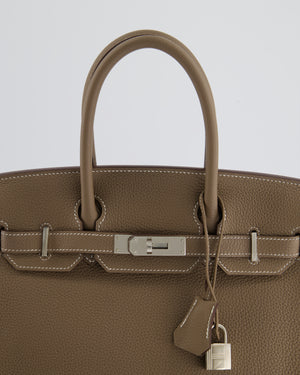 Hermès Birkin 30cm Bag in Etoupe Togo Leather with Palladium Hardware