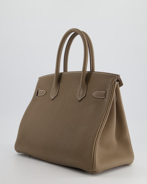 Hermès Birkin 30cm Bag in Etoupe Togo Leather with Palladium Hardware