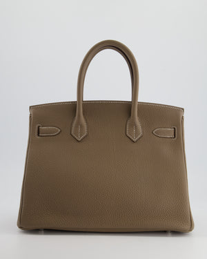 Hermès Birkin 30cm Bag in Etoupe Togo Leather with Palladium Hardware