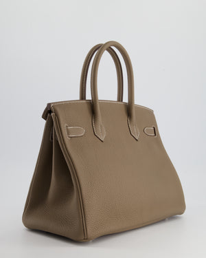 Hermès Birkin 30cm Bag in Etoupe Togo Leather with Palladium Hardware