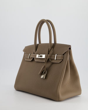 Hermès Birkin 30cm Bag in Etoupe Togo Leather with Palladium Hardware