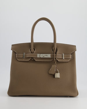 Hermès Birkin 30cm Bag in Etoupe Togo Leather with Palladium Hardware