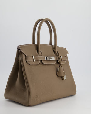 Hermès Birkin 30cm Bag in Etoupe Togo Leather with Palladium Hardware