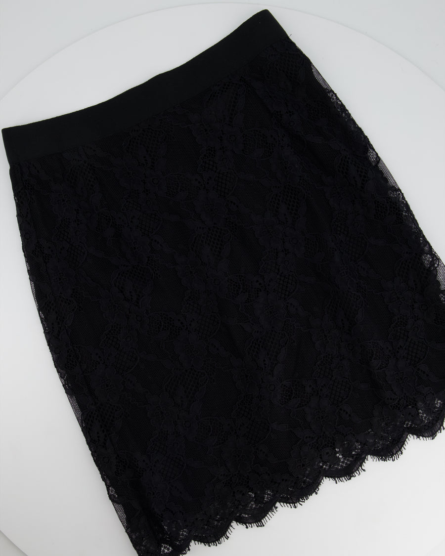 Dolce & Gabbana Black Lace Mini Skirt Size IT 40 (UK 8)