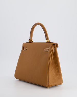 *HOLY GRAIL* Hermès Kelly Bag 25cm Retourne in Gold Togo Leather with Gold Hardware