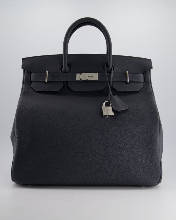 *RARE* Hermes HAC Bag 40cm in Graphite Togo Leather With Palladium Hardware