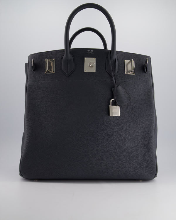 *RARE* Hermes HAC Bag 40cm in Graphite Togo Leather With Palladium Hardware