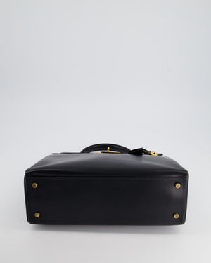 Hermès Kelly Vintage Bag 32cm in Black Calfskin Box Leather with Gold Hardware