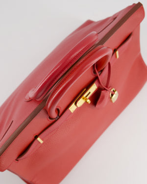 *FIRE PRICE* Hermes Birkin 35cm in Vermillion Ardennes Leather with Gold Hardware