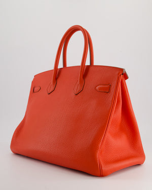 *FIRE PRICE* Hermès Birkin 35cm in Geranium Togo Leather with Palladium Hardware