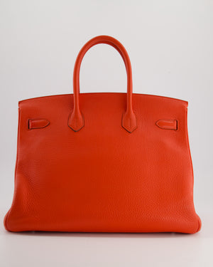 *FIRE PRICE* Hermès Birkin 35cm in Geranium Togo Leather with Palladium Hardware