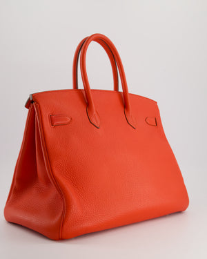 *FIRE PRICE* Hermès Birkin 35cm in Geranium Togo Leather with Palladium Hardware