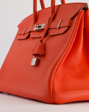 *FIRE PRICE* Hermès Birkin 35cm in Geranium Togo Leather with Palladium Hardware