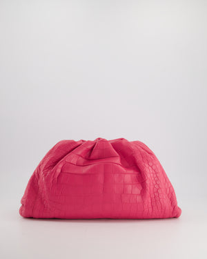 Bottega Veneta Large Pouch Clutch in Pink Crocodile