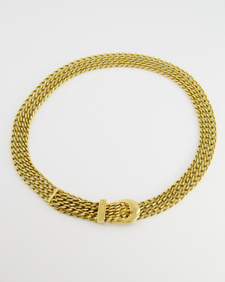 Chanel Vintage Gold Adjustable Chain Belt Size 80cm