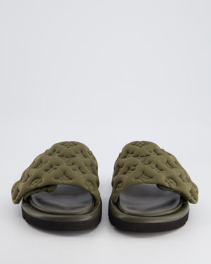 Louis Vuitton Khaki Pool Pillow Padded Flat Sandals EU 38