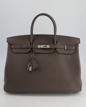 Hermès Birkin 40cm Retourne Bag in Gris Elephant Togo Leather with Palladium Hardware