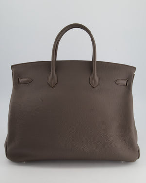 Hermès Birkin 40cm Retourne Bag in Gris Elephant Togo Leather with Palladium Hardware