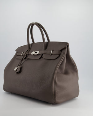 Hermès Birkin 40cm Retourne Bag in Gris Elephant Togo Leather with Palladium Hardware