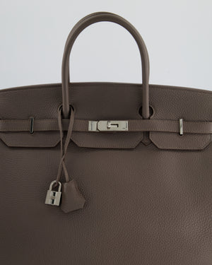 Hermès Birkin 40cm Retourne Bag in Gris Elephant Togo Leather with Palladium Hardware